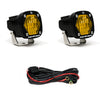 S1 Amber Wide Cornering LED Light with Mounting Bracket Pair